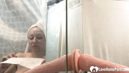 Best girl's dildo sucking clip