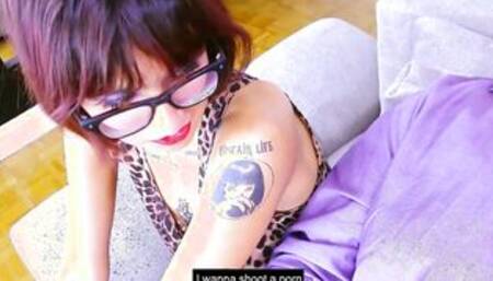 Thin short haired Teenage cunt with mouth with small Titted fucked on the Cam