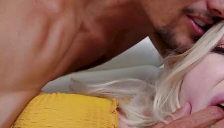 Blonde Beauty Alice Rhodes Enjoys Purple Dildo In Her Tight Butt