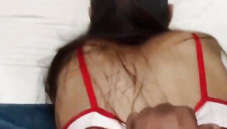 Beautiful Indian girl in a pink saree got hard pounded on the bed