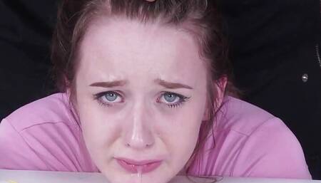 Jessica Kay submits to dick on her knees
