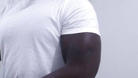 Black Muscle Daddy With Big Black Cock Masturbation