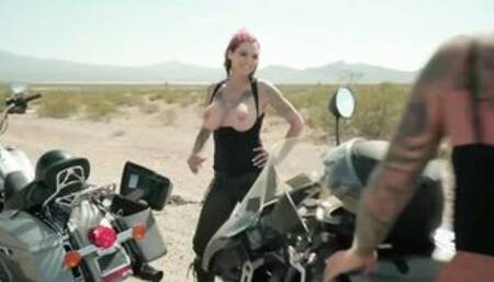 Bloodthirsty Biker Babes: Part 3 Scene With Johnny Sins, Anna Bell Peaks, Felicity Feline - Brazzers Official