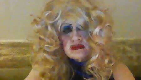 Cock hungry sissy, Sarah Millward, smokes seductively, wants to make  you wank over her, wants your cum in her face, and down