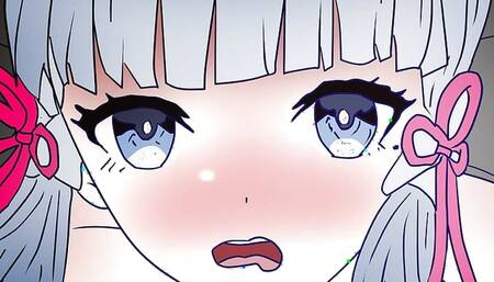 The girl got stuck in the trash ! Hentai Genshin Impact ! 2d cartoon