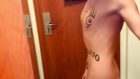 Belly play fetish - Tattooed belly vacuum and belly bloat
