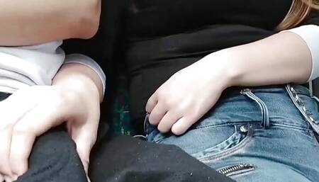 I touch the dick of an unknown man on the bus. IN PUBLIC