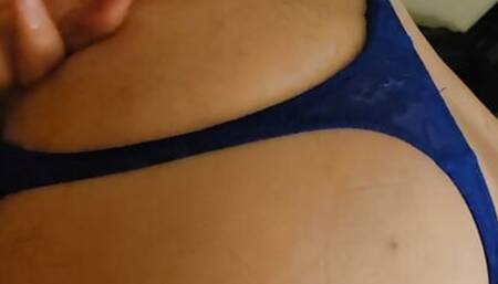 Peachesandstring fingers her sissy boyfriend's prostate