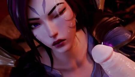KDA Kaisa Getting A Big Load All Over Her Face