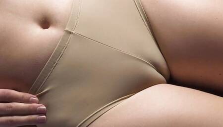 Real Amateur Showing Off Her Fat Camel Toe Pussy Close Up