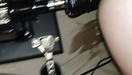 Fucking machine fucks me in the ass