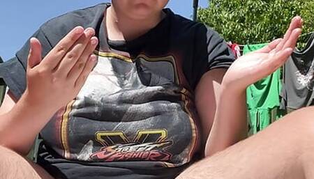 Trans boy Alexander gets ready for the sun