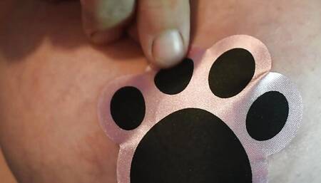 POV Puppy Paw Pasties on DDD Titties for You to Cum On!!
