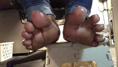 My Lovely Feet Under the Desk