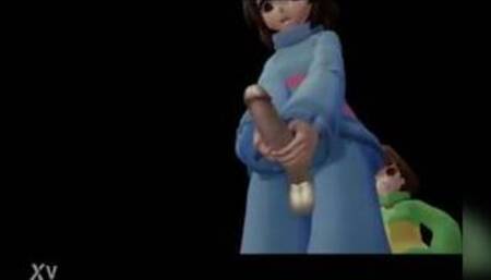 Chara gives frisk a blowjob and handjob~ ( Not mine )