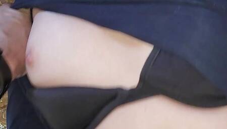 Destroying 18 year olds tight pussy with a dildo and 8 inch white cock