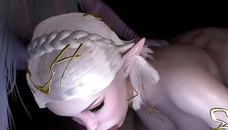 Two hot Elf Suck cock in POV Blowjob  - 3D Porn Short Clip