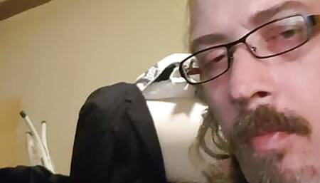 Jerking off a bit and playing with my cock until I cum