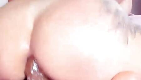 hard riding with white pussy cream