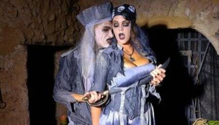 Sensual busty model Alyson Tyler is having nasty sex with a monster