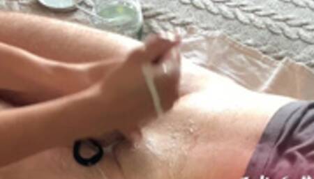 HOW HE CAN HOLD IT? VERY LONG POST ORGASM PLAY