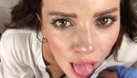 Squirt and blowjob with cum on face