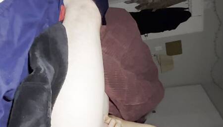 Neighbor wife playing with my cock
