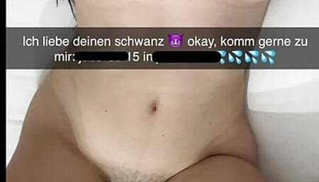 Teen (18+) cheats on her boyfriend with a German OnlyFans subscriber on Snapchat after school