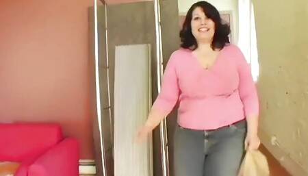 Vintage BBW threesome and cum swap