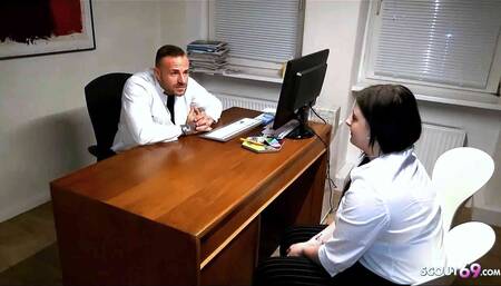 German Curvy Pregnant Teen - Cheating Fuck by Doctor at Gyno Exam