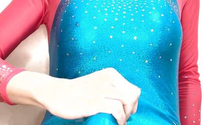 Red & Light Blue Leotard cunm