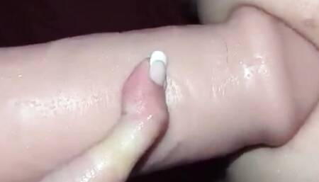 21in long 3.8 wide massive dildo pegging session.