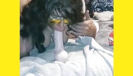Lexieeloves sucks a dildo before cumming in mouth