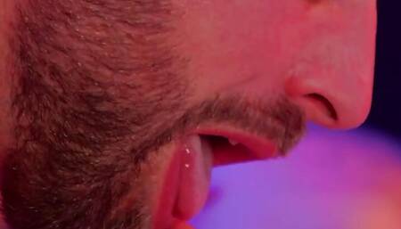MEN- Watch William do a sexy tease just for you, pushing up his t-shirt to show his cut chest and abs and playing with his bulge