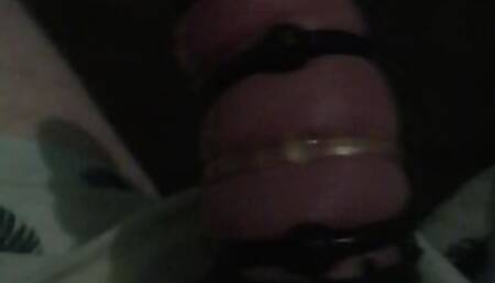 Pumped Cock Masturbating With Cock Sleeve And Rings