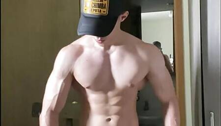Straight Latino dude  posing his great body