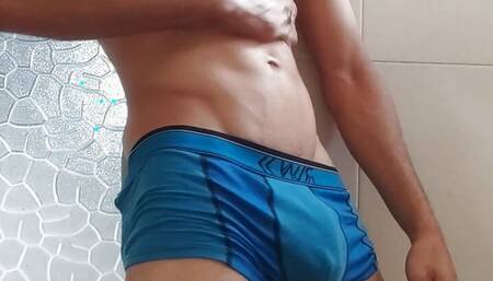 enjoying my dick in the bathroom alone