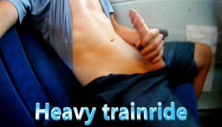 Exhibitionist Risky Jerk Off on A Train - Heavy Cumshot All Over Myself