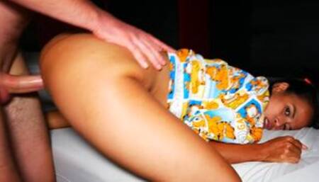 Sexy amateur Thai teen fucked a big cock