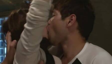 JAPANESE SKINNY BITCH GETS FUCKED BY A HUGE COCK CREAMPIE