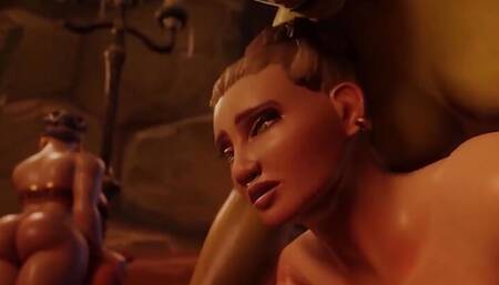 Orgy of dwarves, orcs and dwarves futunari