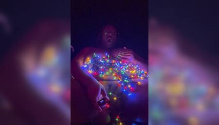 Ebony BBW Masturbates Christmas Edition