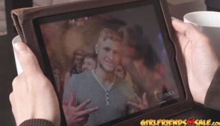 Cuckold boyfriend lets gorgeous teen girlfriend take cumshot