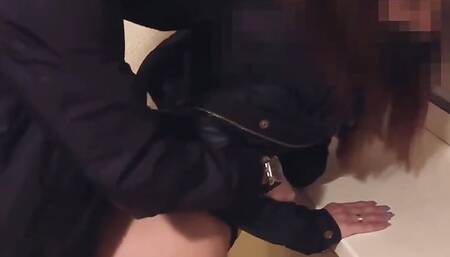 Risky Public Sex of A Russian Couple in An Elevator, on A Balcony and An Entrance