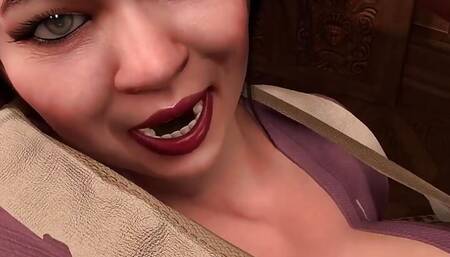 Fucking a Hot Asian MILF Maid in the ass after she blows him off - 3D Porn Short Clip