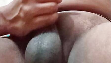 Indian desi boy play with black dick and cum out