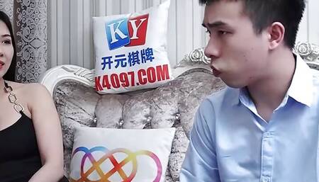 Hot Asian wife with sexy dress naked her big boobs cheating with big cock in the hotel