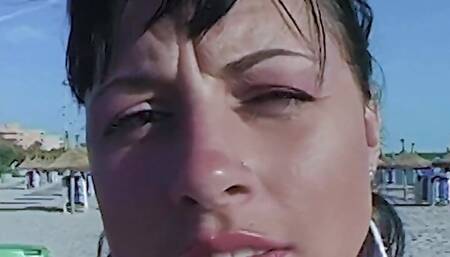 Beach bitch fucked in the dunes