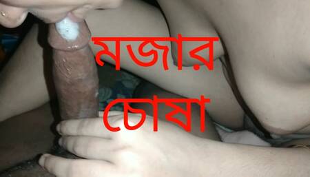 Desi cute girl sucking her bf's dick
