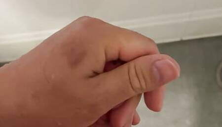 Masturbation. Sex in the bathroom. sperms with pleasure